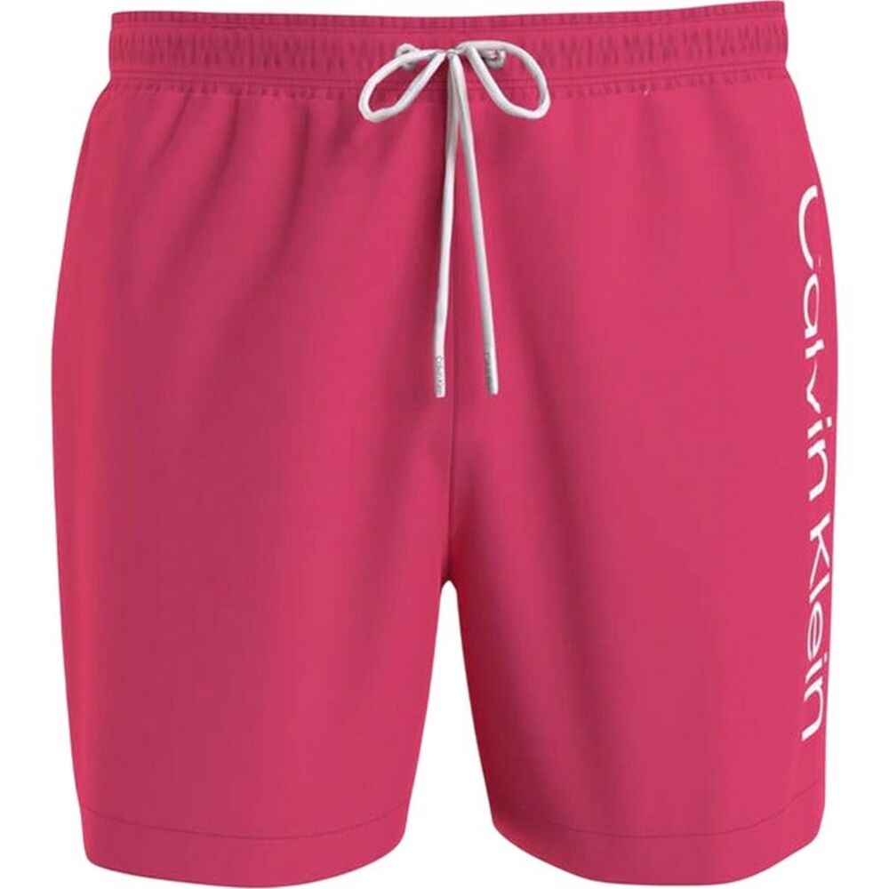 Calvin Klein Mens Logo Polyester Swim Shorts / Pink